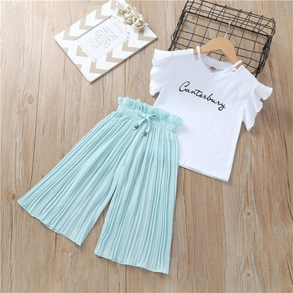 Girls Summer Printed Wet with Skirt