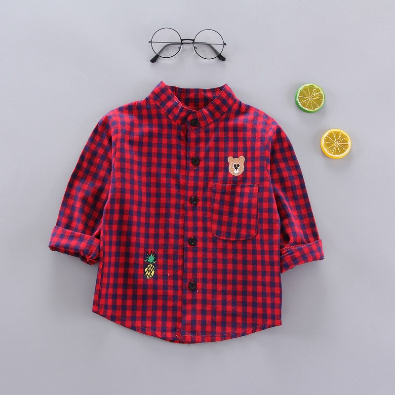 Baby Boy's Plaid Cotton Long Sleeve Shirt