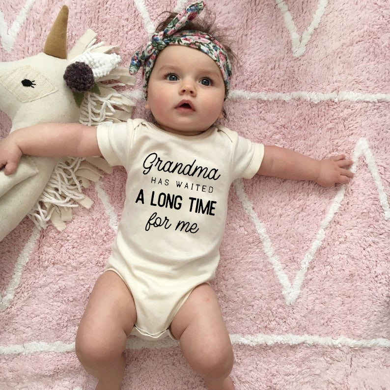 Baby's Printed Short Sleeve Summer Romper