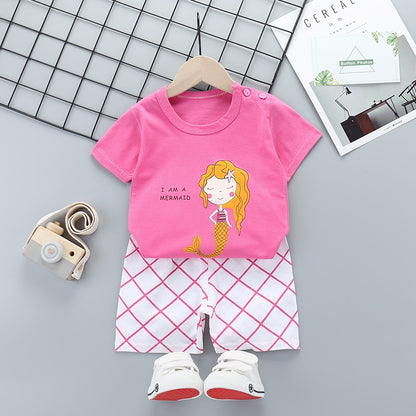Summer Printed Clothing Set 2 Pcs for Kids