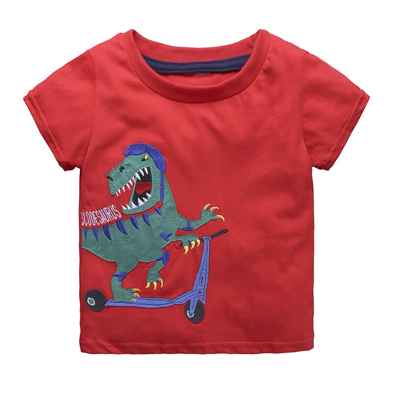 Summer Baby Cotton O-Neck T-Shirt with Cartoon Print