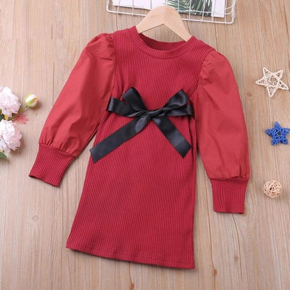 Girl's Mini Dress with Flowers Appliques