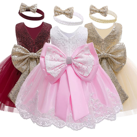 Girls Laced Solid Dress