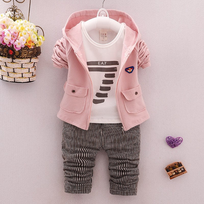 Baby Boy’s Casual Hooded Clothing Set