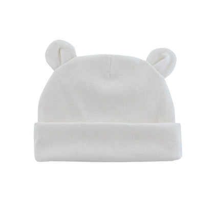 Solid Cotton Newborn Baby Hat with Ears