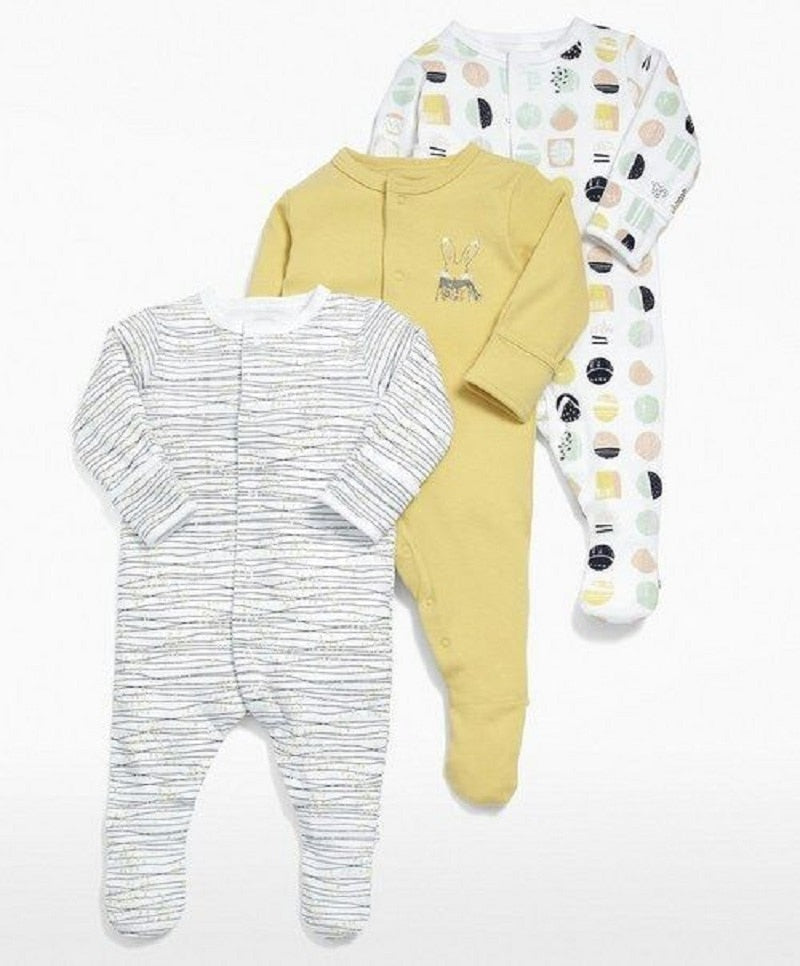 Baby's Long Sleeved Rompers 3 pcs Set