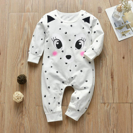 Baby Girl's Cute Fox Romper