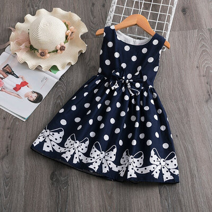 Cute Sleeveless Plain Polyester Dress