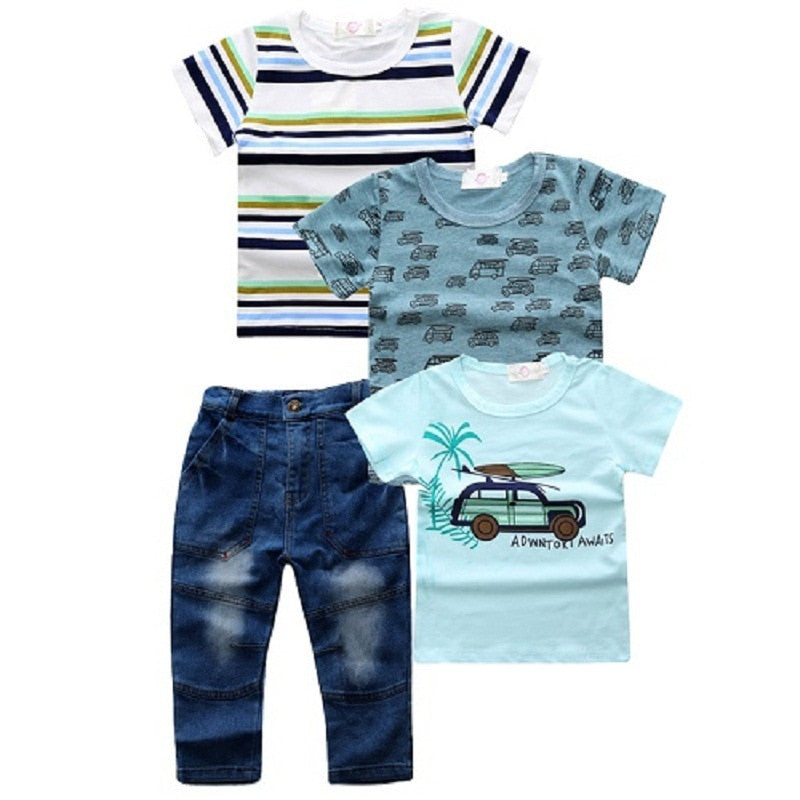 Boys' Casual Summer and Autumn Clothing Set