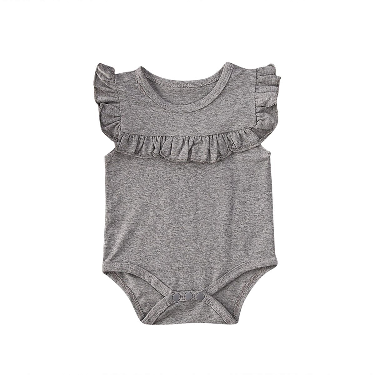 Baby Girl's Summer Ruffled Sleeveless Romper