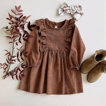 Girl's Mini Dress with Flowers Appliques