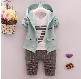 Baby Boy’s Casual Hooded Clothing Set