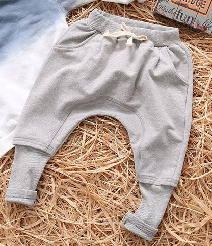 Boy's Solid Colors Cotton Harem Pants