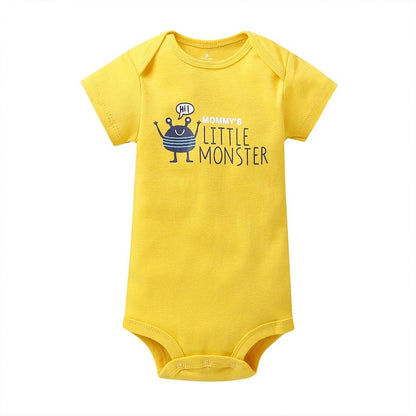 Printed Cotton Baby's Onesies 5 pcs Set