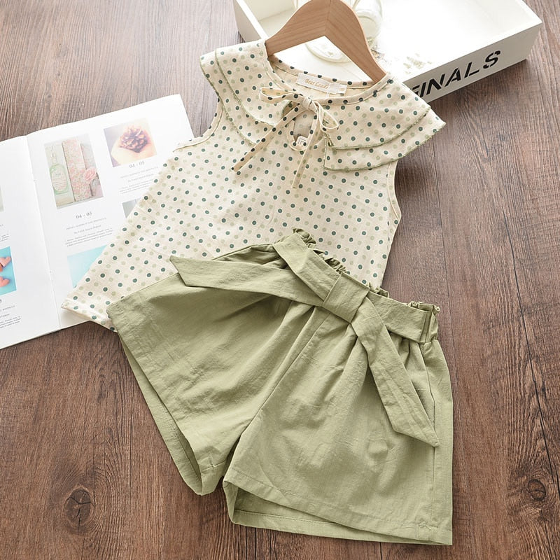 Girls Summer Printed Clothes Set 2 Pcs