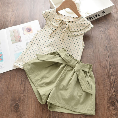 Girls Summer Printed Clothes Set 2 Pcs