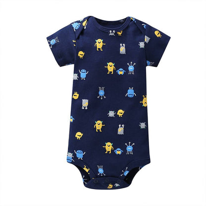 Printed Cotton Baby's Onesies 5 pcs Set