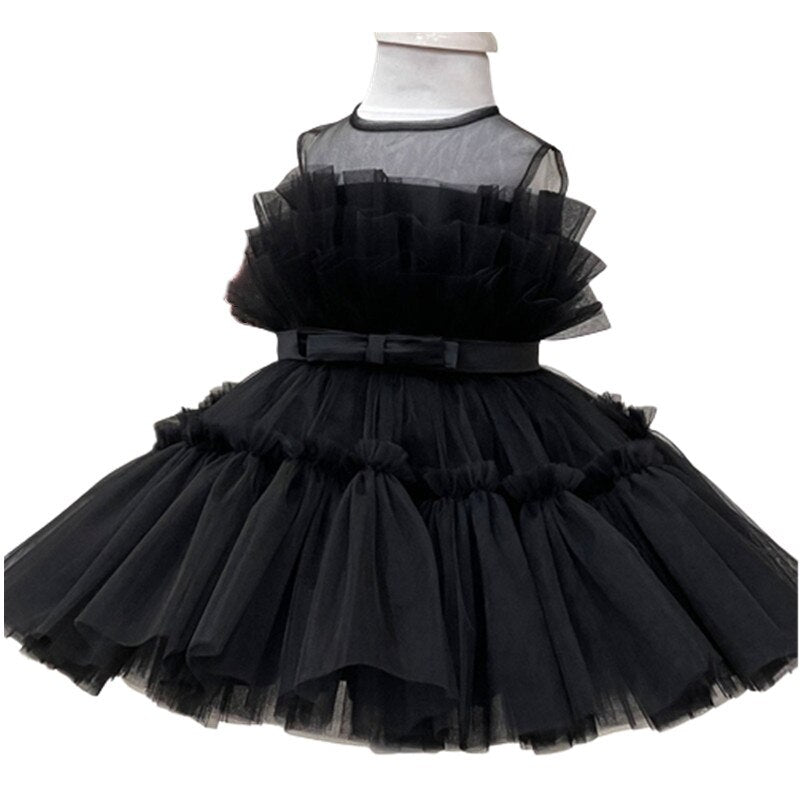 Girls Laced Solid Dress