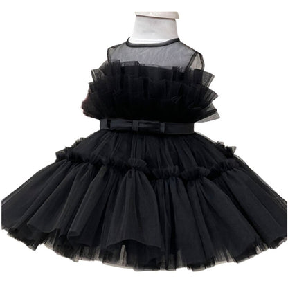 Girls Laced Solid Dress