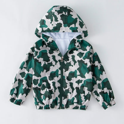 Hooded Animal Patterned Autumn Coat