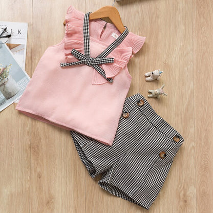 Girls Summer Printed Clothes Set 2 Pcs