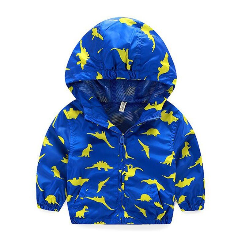 Hooded Animal Patterned Autumn Coat