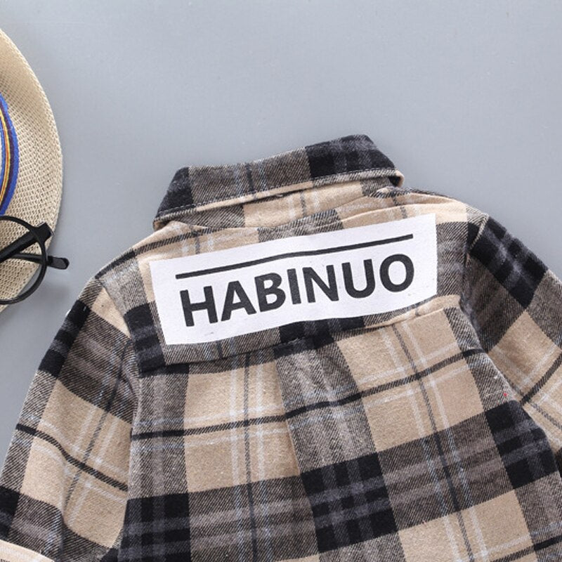 Baby Boy's Plaid Cotton Long Sleeve Shirt