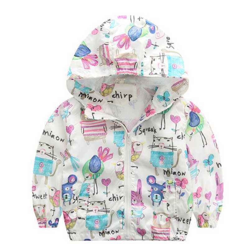 Hooded Animal Patterned Autumn Coat