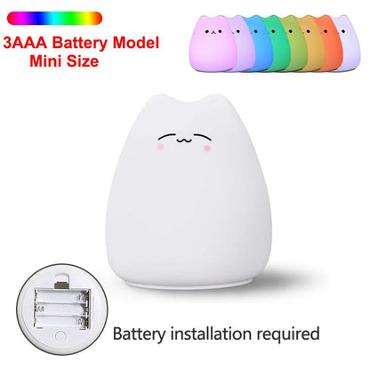 Kid's Bedroom Cute Cat LED Night Light
