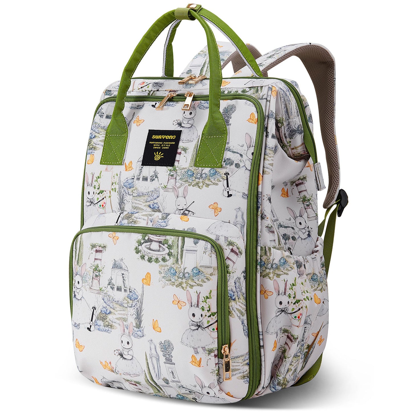 Wide Open Frame Diaper Bag Backpack