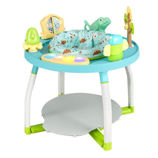 5-in-1 Baby Activity Center Interactive Bounce Seat with Removable Toys-Pink