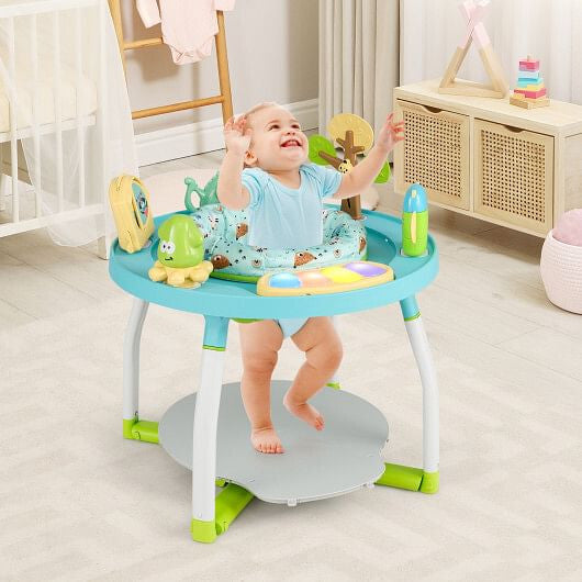 5-in-1 Baby Activity Center Interactive Bounce Seat with Removable Toys-Pink
