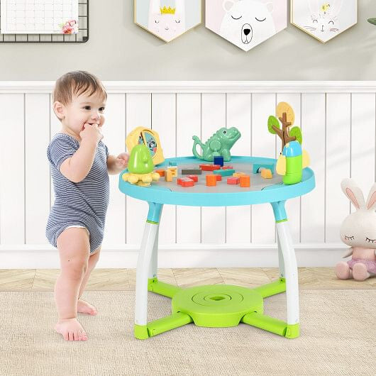 5-in-1 Baby Activity Center Interactive Bounce Seat with Removable Toys-Pink