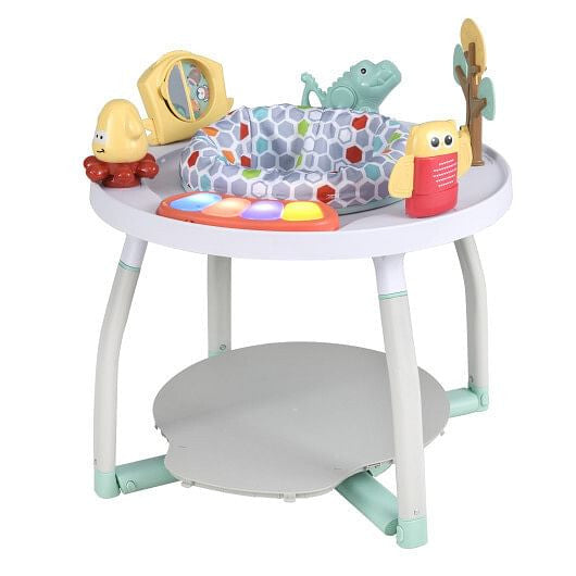 5-in-1 Baby Activity Center Interactive Bounce Seat with Removable Toys-Pink