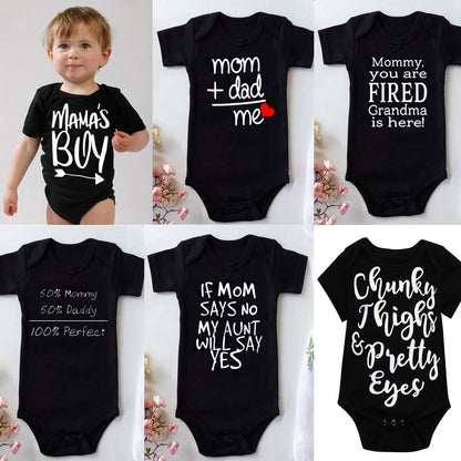 Baby's Printed Short Sleeve Summer Romper