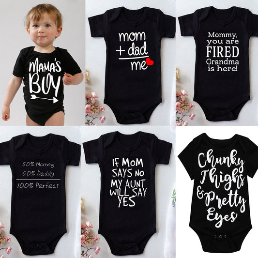 Baby's Printed Short Sleeve Summer Romper