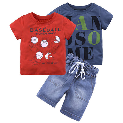 Boys' Casual Summer and Autumn Clothing Set