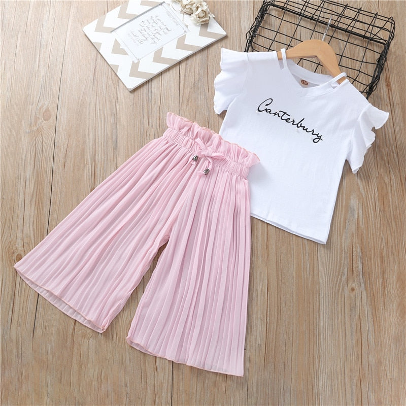 Girls Summer Printed Wet with Skirt