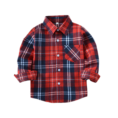 Casual Boy`s British Plaid Shirts