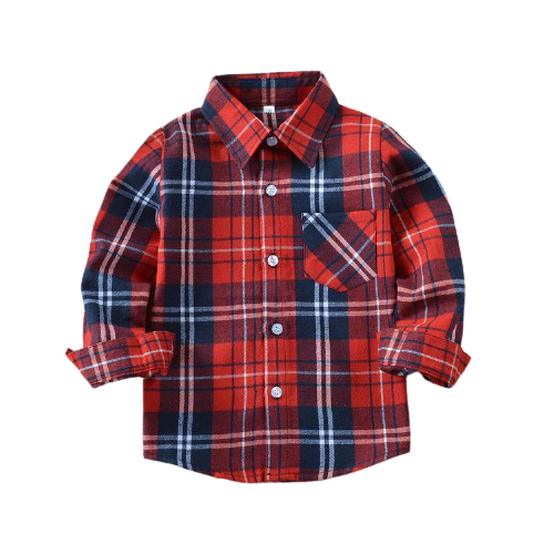 Casual Boy`s British Plaid Shirts