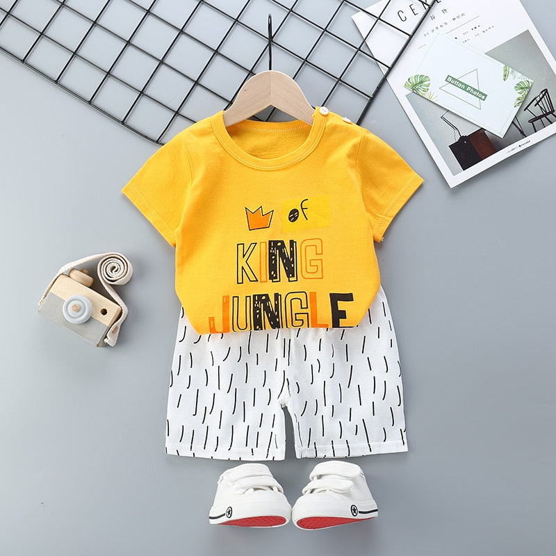 Summer Printed Clothing Set 2 Pcs for Kids