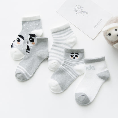 Kid's Cotton Socks with Cartoon Animal Pattern