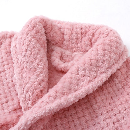 Winter Kid's Flannel Warm Bathrobe