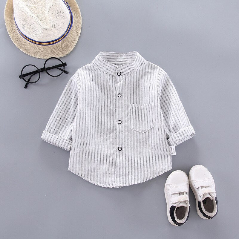 Baby Boy's Plaid Cotton Long Sleeve Shirt