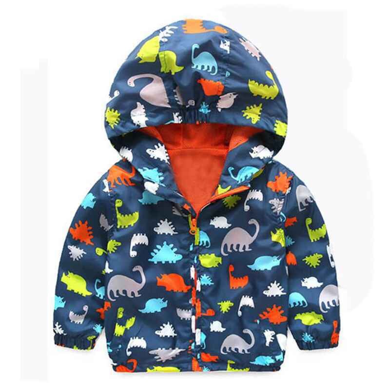 Hooded Animal Patterned Autumn Coat