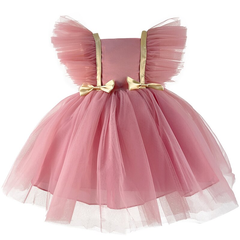 Girls Laced Solid Dress