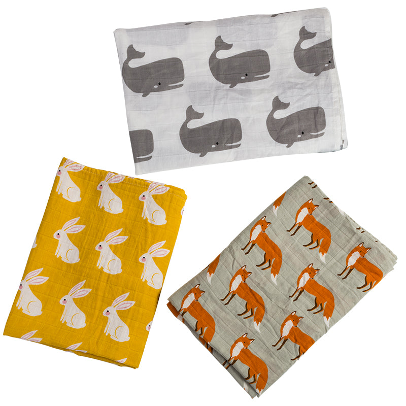 Animal Printed Swaddles for Infants