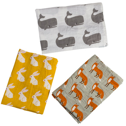 Animal Printed Swaddles for Infants