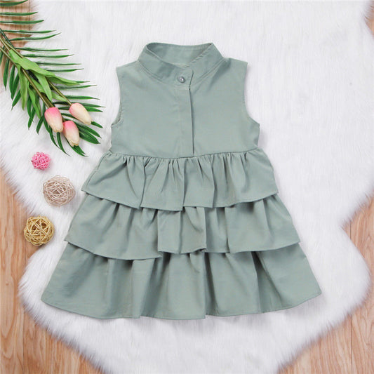 Girls Summer Ruffled Dress
