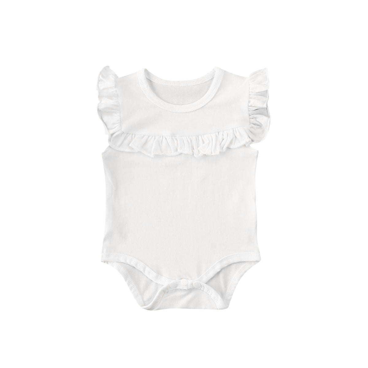 Baby Girl's Summer Ruffled Sleeveless Romper